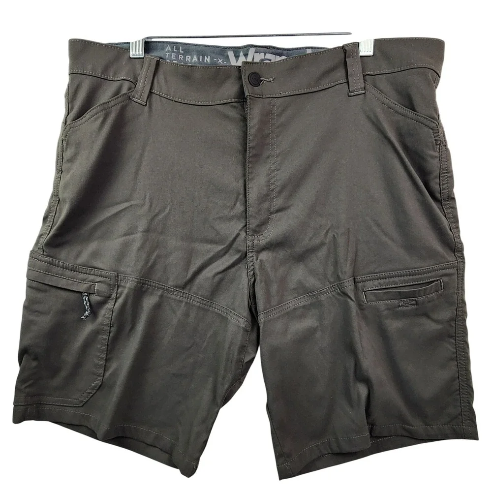 Wrangler 36 Gray All Terrain Gear ATG Cargo Shorts Hiking Outdoor Gorpcore